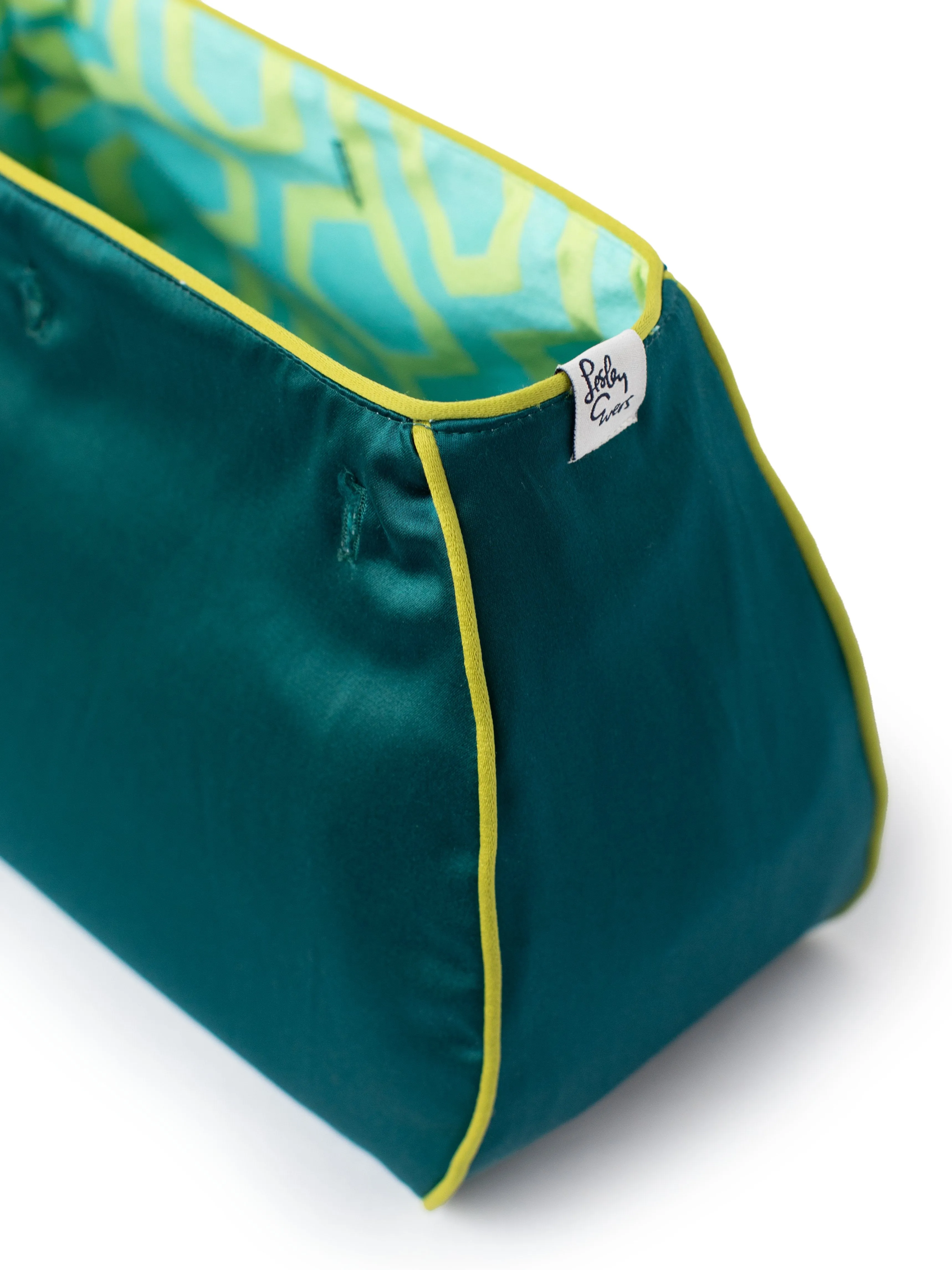 BAG COVER Mod Geo Blue Green & Teal Satin