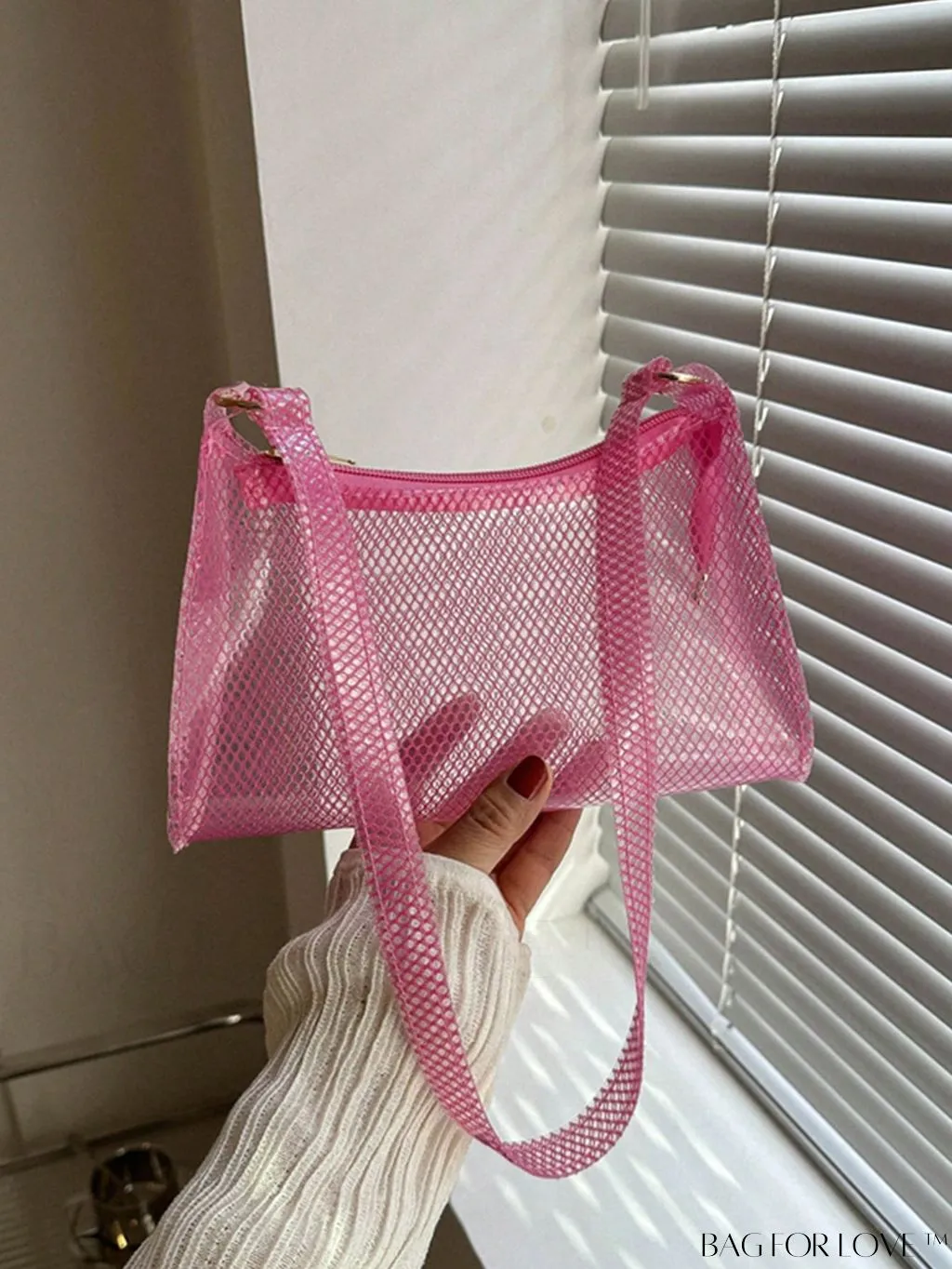 BagForLove - Neon Green PVC Baguette Bag with Stylish Zipper
