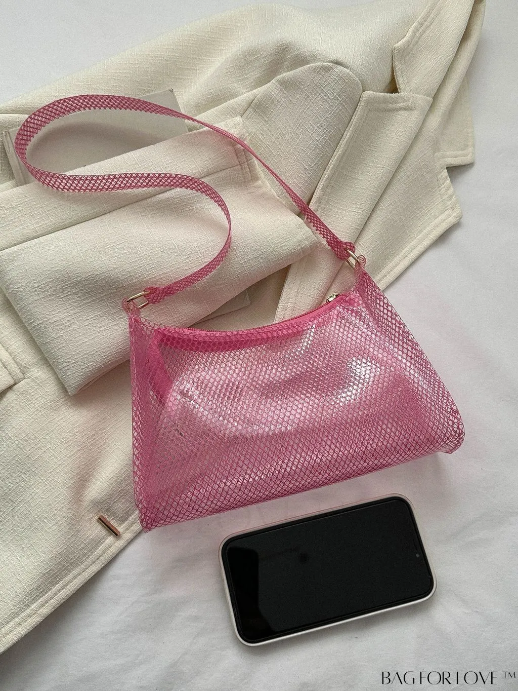 BagForLove - Neon Green PVC Baguette Bag with Stylish Zipper