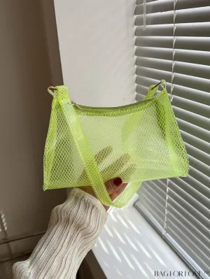 BagForLove - Neon Green PVC Baguette Bag with Stylish Zipper