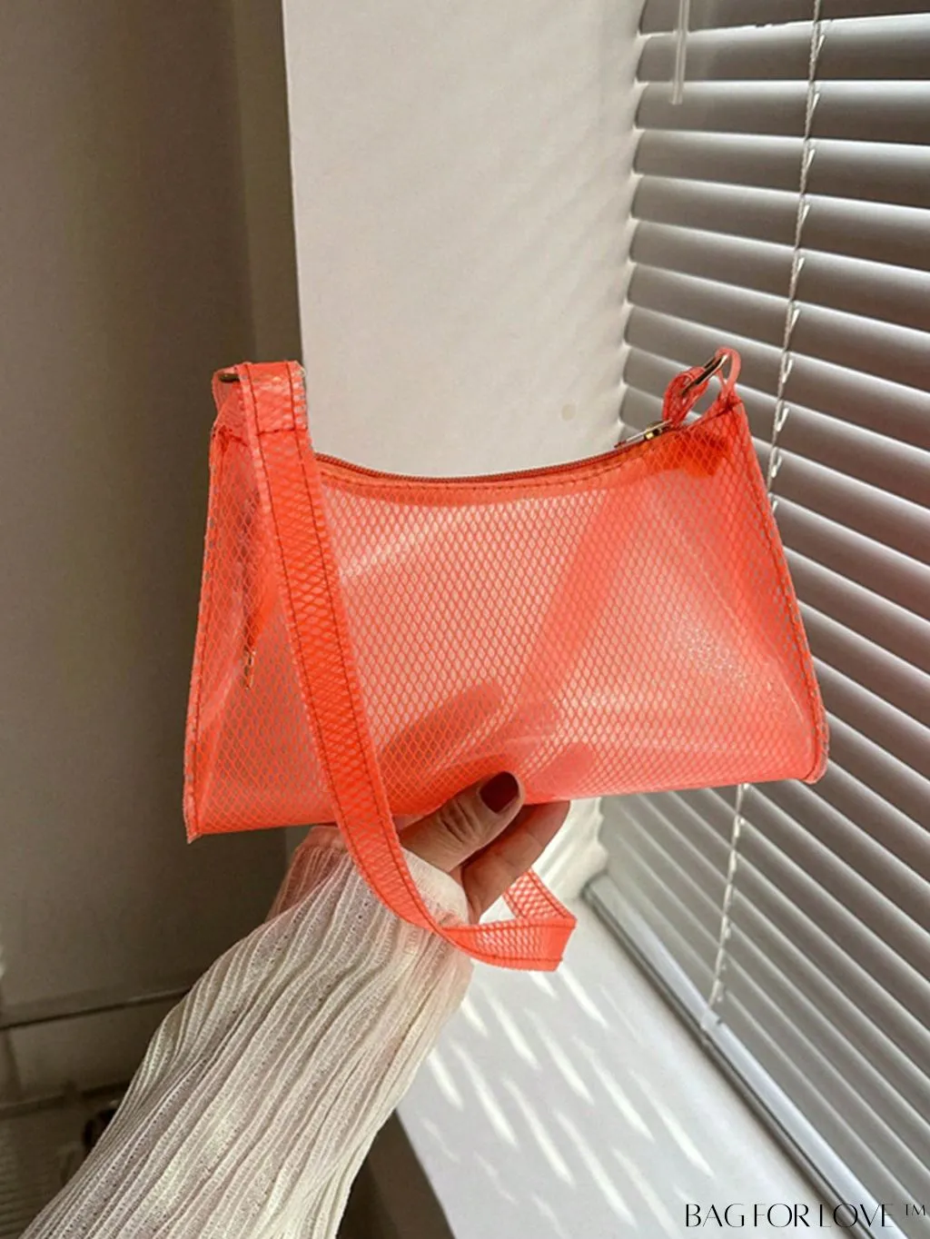 BagForLove - Neon Green PVC Baguette Bag with Stylish Zipper