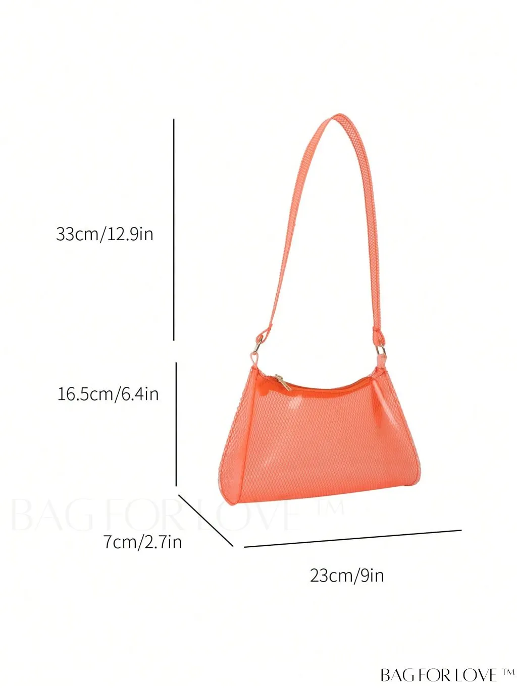 BagForLove - Neon Green PVC Baguette Bag with Stylish Zipper