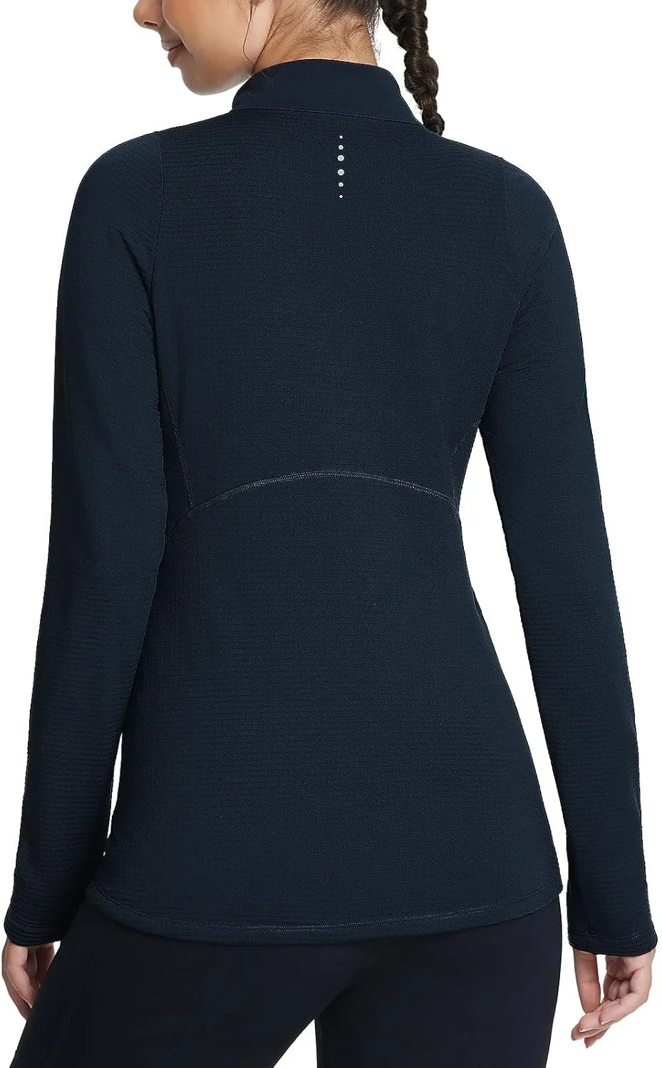 baleaf Women's Fleece Running Jackets Half Zip Pullover Thermal Shirts Athletic Cold Weather Gear Winter Zip Pockets