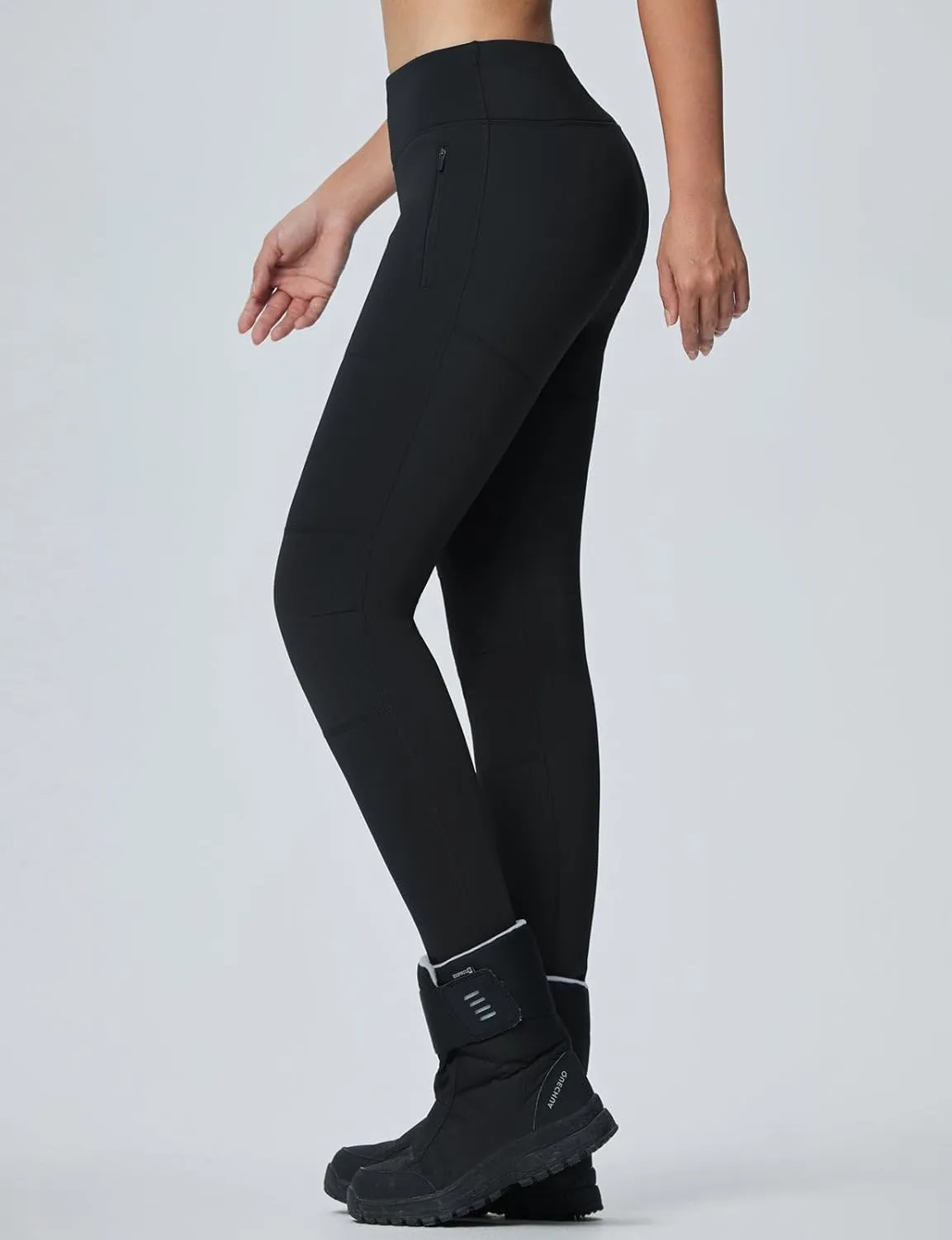 baleaf Women's Snow Pants Winter Thick Insulated Waterproof Fleece Lined Leggings Ski Hiking Outdoor Cold Weather Gear