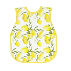 BapronBaby Fresh Lemon Bapron - No Neck Tie Safer Bib for Baby & Toddler - Soft Waterproof Stain Resistant - Machine Washable - Sz Baby/Toddler 6m-3T
