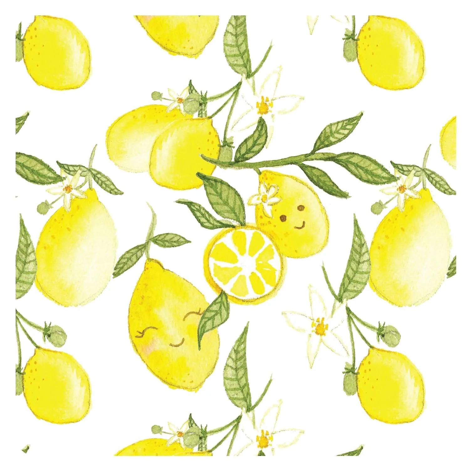BapronBaby Fresh Lemon Bapron - No Neck Tie Safer Bib for Baby & Toddler - Soft Waterproof Stain Resistant - Machine Washable - Sz Baby/Toddler 6m-3T