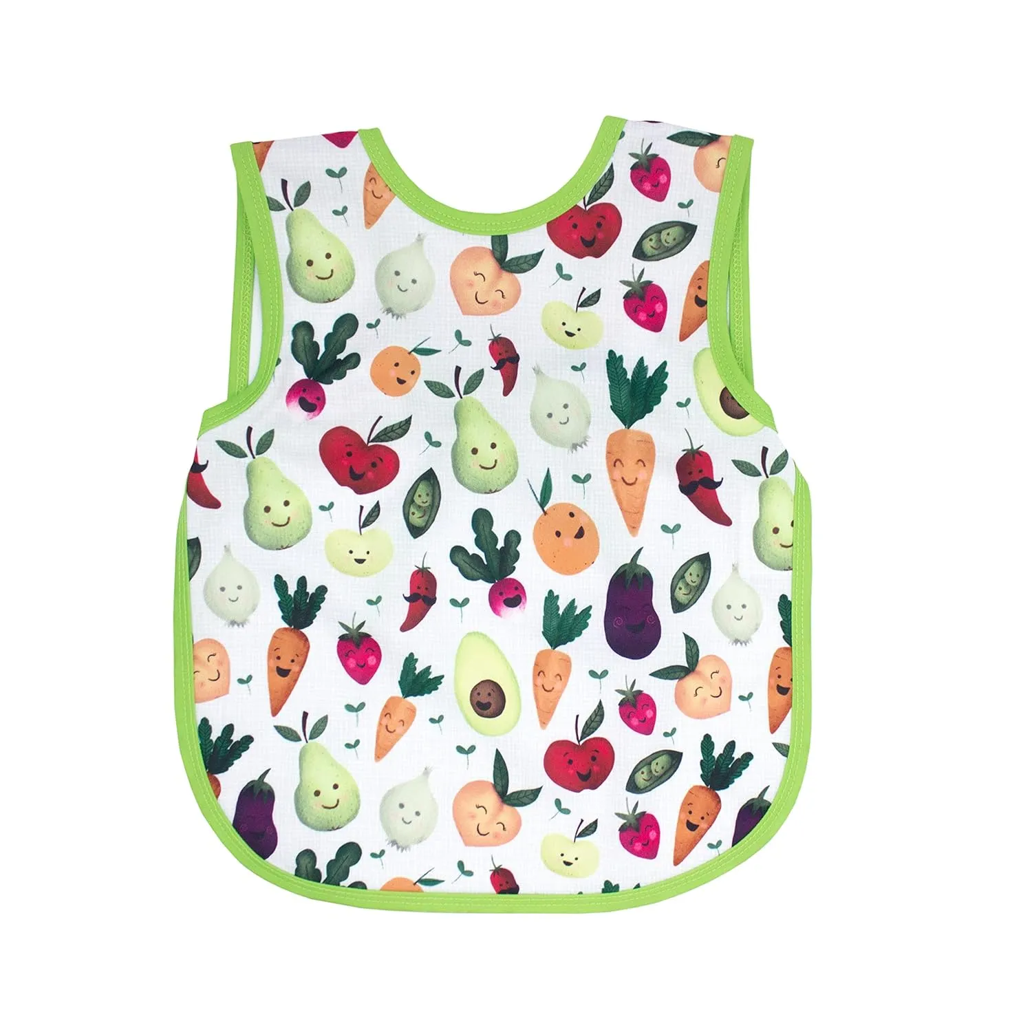 BapronBaby Market Fresh Bapron - No Neck Tie Safer Bib for Baby & Toddler - Soft Waterproof Stain Resistant - Machine Washable - Sz Preschool 3-5yrs