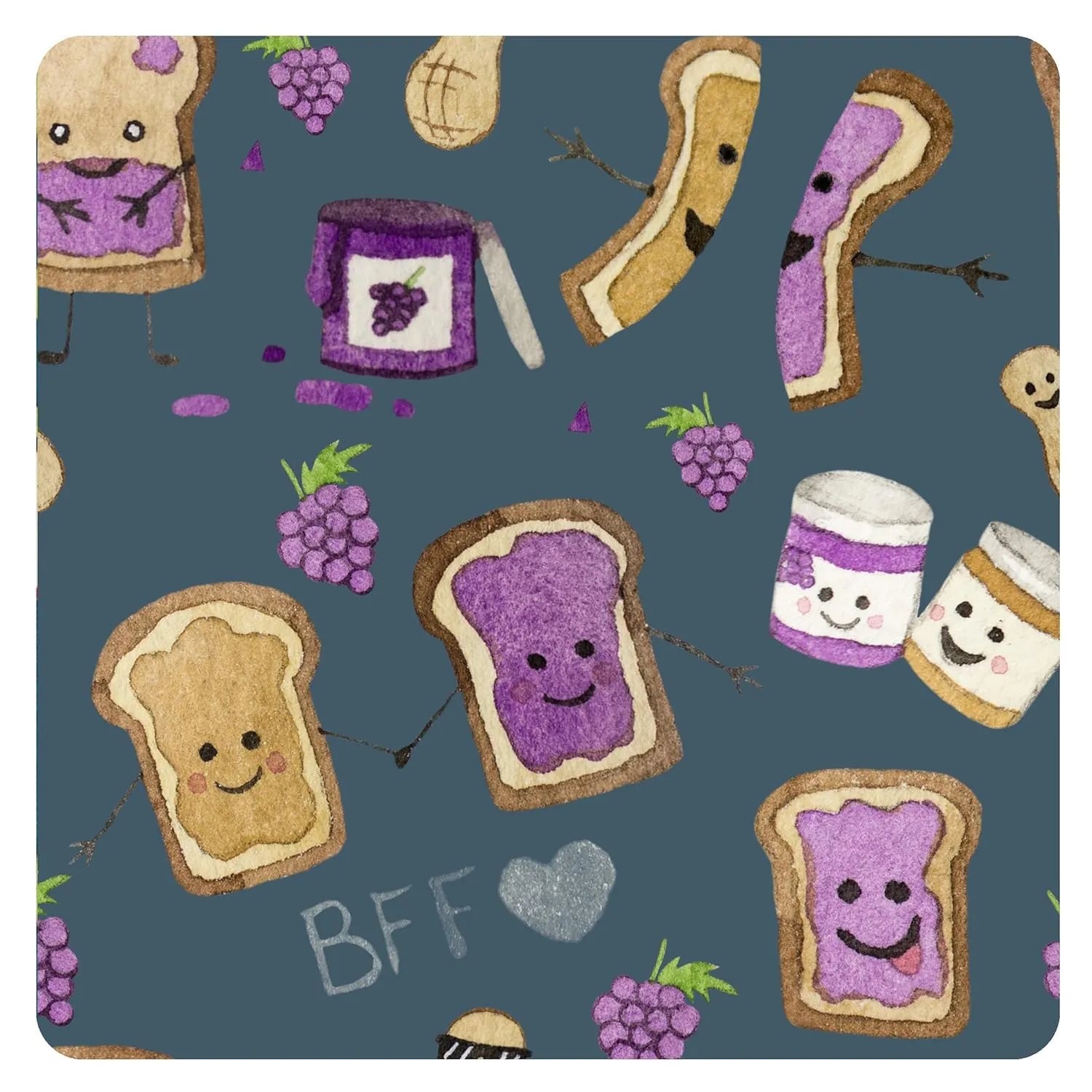BapronBaby PBJ Pals Bapron - No Neck Tie Safer Bib for Baby & Toddler - Soft Waterproof Stain Resistant - Machine Washable - Sz Baby/Toddler 6m-3T