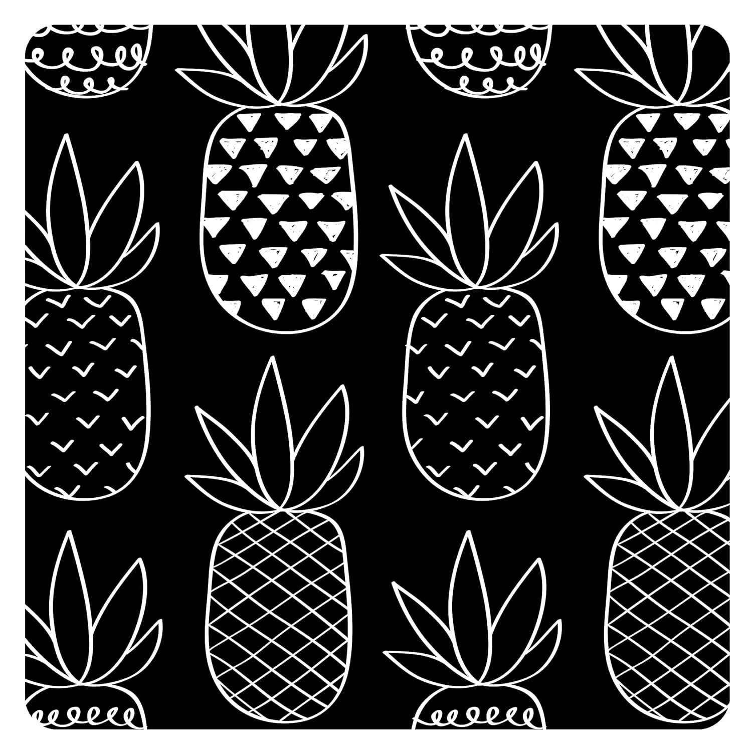 BapronBaby Pineapple Monochrome Bapron - No Neck Tie Safer Bib for Baby & Toddler - Soft Waterproof Stain Resistant - Machine Washable - Sz Baby/Toddler 6m-3T