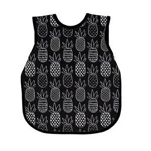 BapronBaby Pineapple Monochrome Bapron - No Neck Tie Safer Bib for Baby & Toddler - Soft Waterproof Stain Resistant - Machine Washable - Sz Baby/Toddler 6m-3T