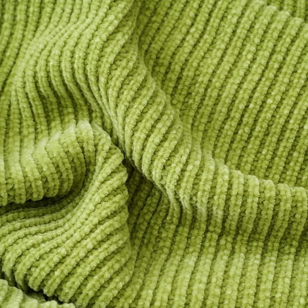 BATTILO HOME Apple Green Throw Blanket for Couch, Soft Chenille Knit Throws with Tassels for Home Decor, Spring Green Throws for Couch Cover, 50"x60"