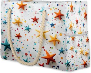 Beach Bags for Women Large Beach Tote Bag, Waterproof Sandproof Swim Pool Bag with Zipper