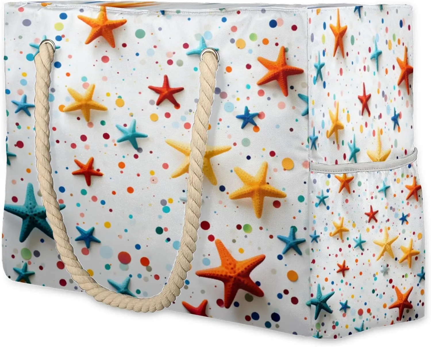 Beach Bags for Women Large Beach Tote Bag, Waterproof Sandproof Swim Pool Bag with Zipper