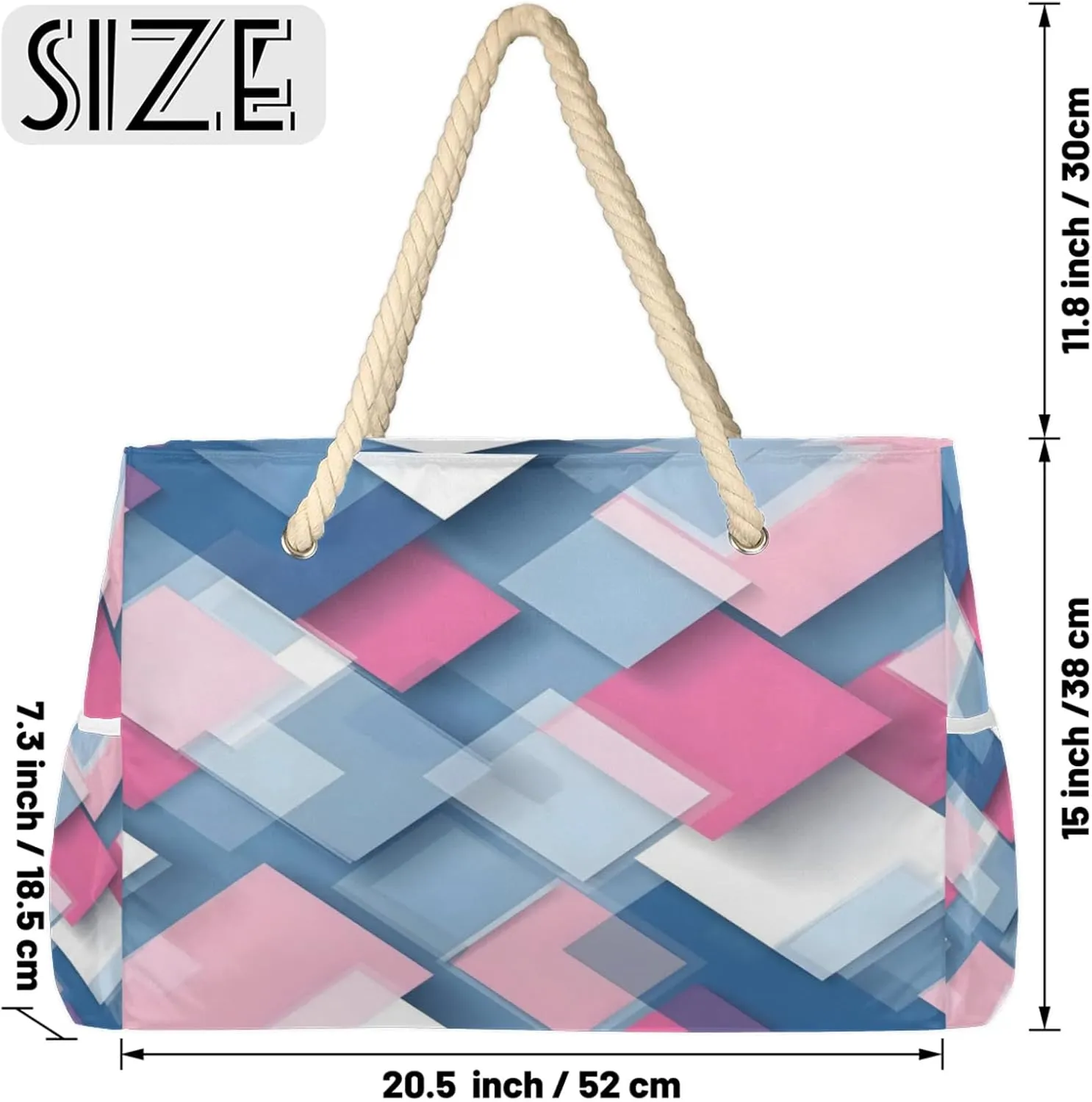 Beach Bags for Women Large Beach Tote Bag, Waterproof Sandproof Swim Pool Bag with Zipper