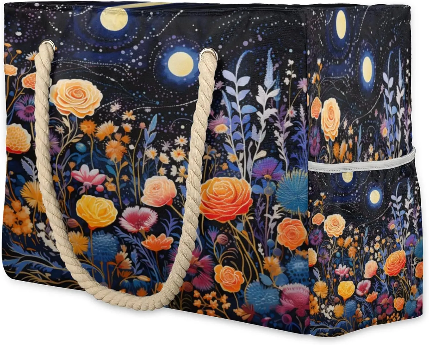 Beach Bags for Women Large Beach Tote Bag, Waterproof Sandproof Swim Pool Bag with Zipper
