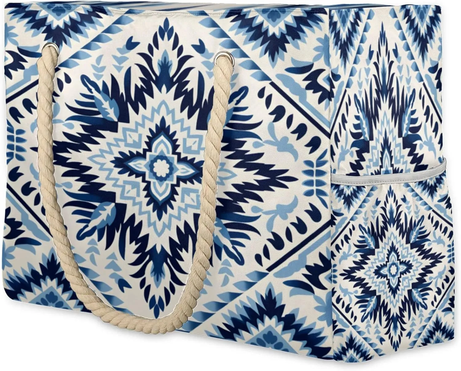 Beach Bags for Women Large Beach Tote Bag, Waterproof Sandproof Swim Pool Bag with Zipper
