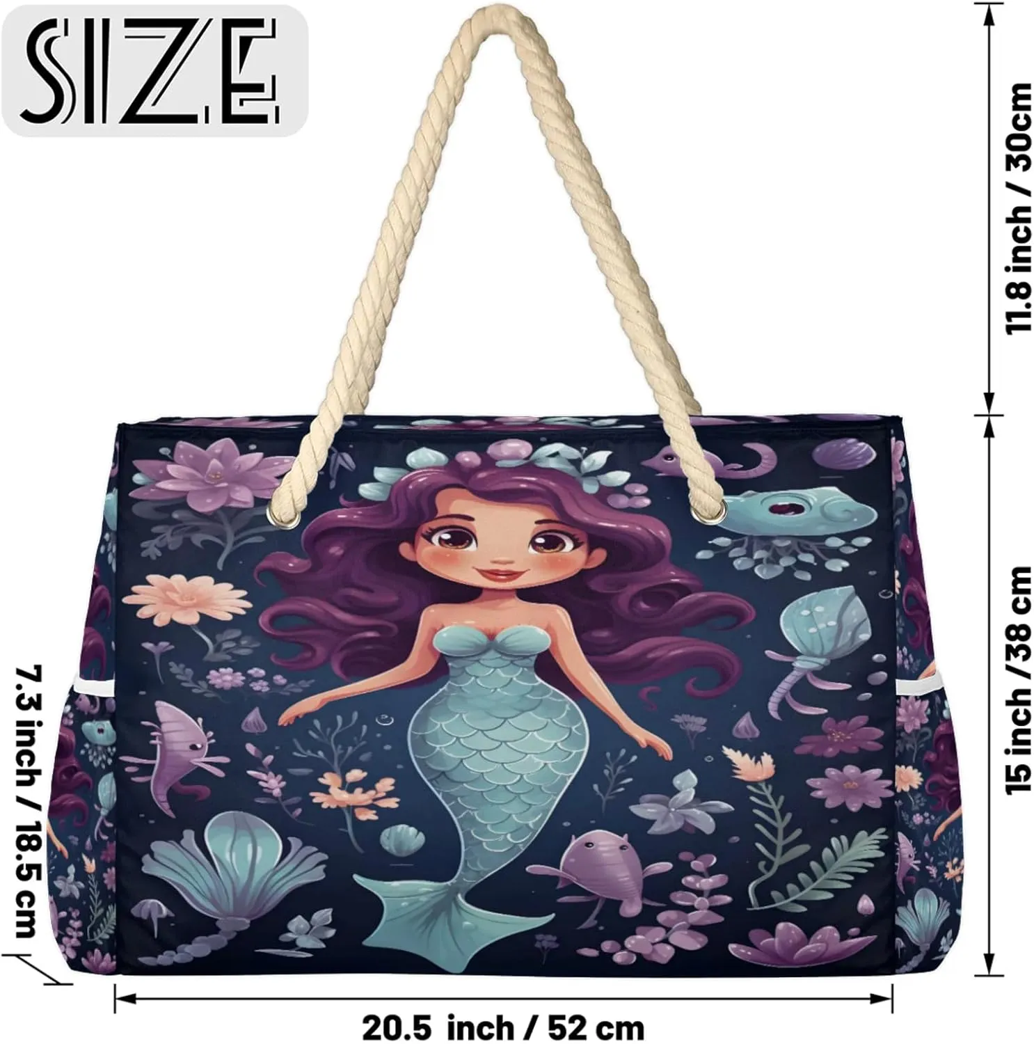 Beach Bags for Women Large Beach Tote Bag, Waterproof Sandproof Swim Pool Bag with Zipper