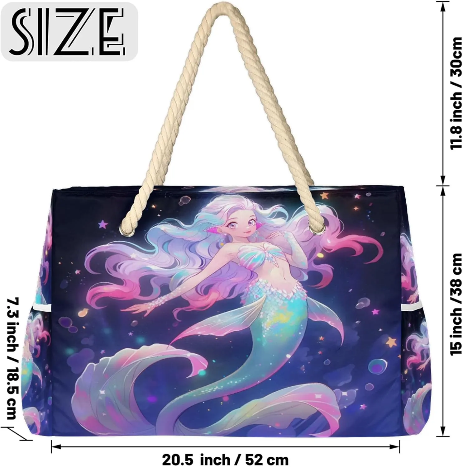 Beach Bags for Women Large Beach Tote Bag, Waterproof Sandproof Swim Pool Bag with Zipper