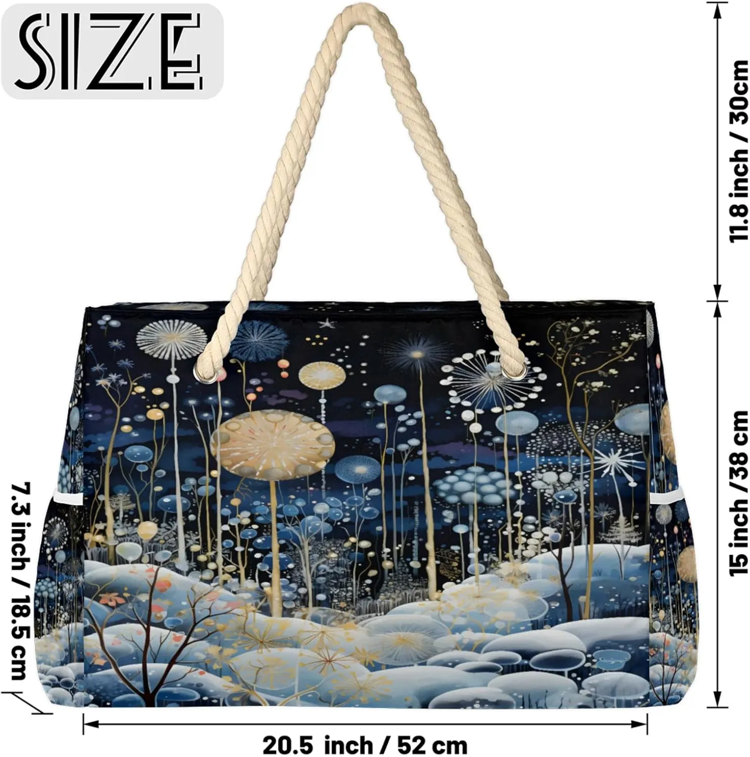 Beach Bags for Women Large Beach Tote Bag, Waterproof Sandproof Swim Pool Bag with Zipper