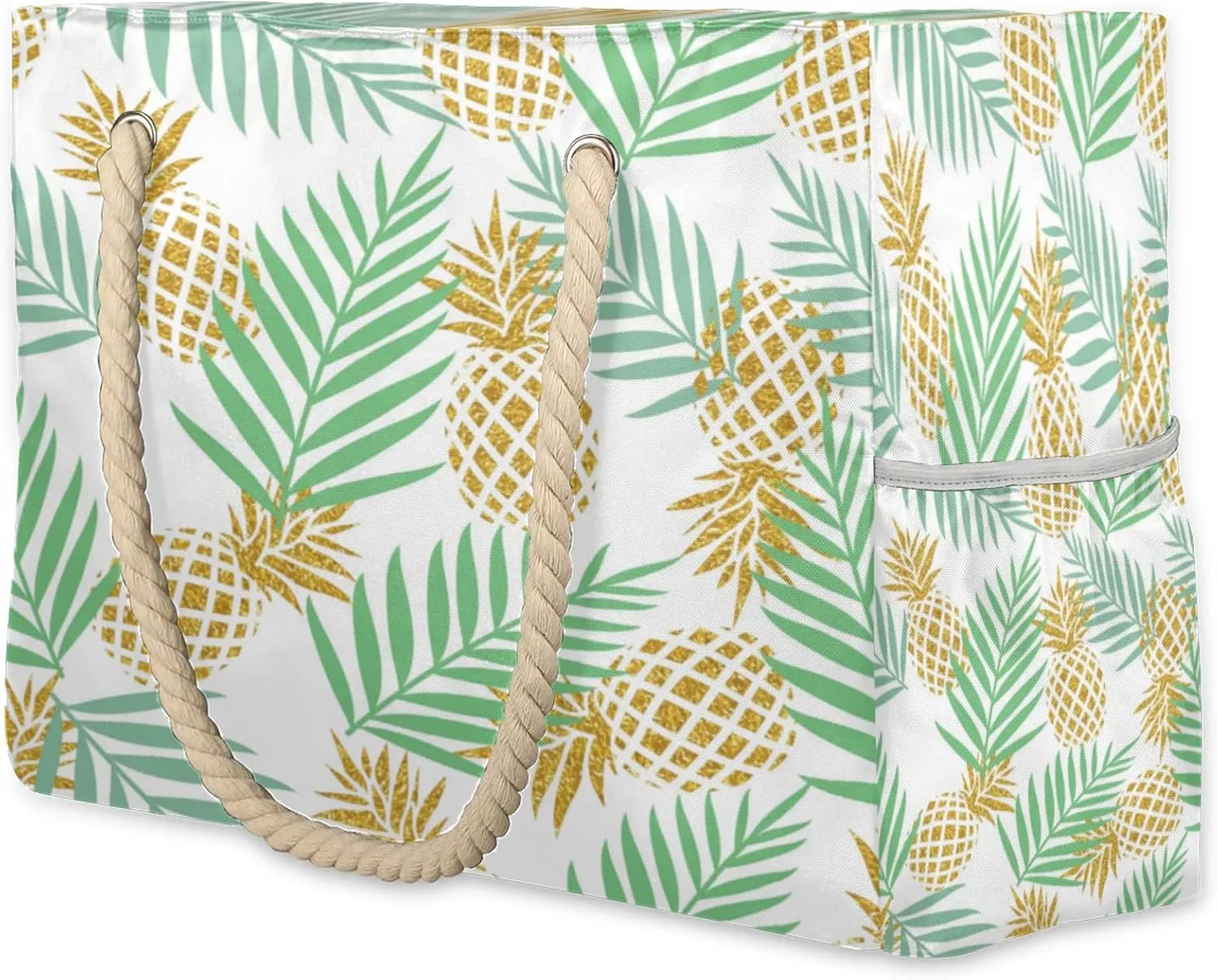 Beach Bags for Women Large Beach Tote Bag, Waterproof Sandproof Swim Pool Bag with Zipper