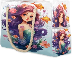Beach Bags for Women Large Beach Tote Bag, Waterproof Sandproof Swim Pool Bag with Zipper
