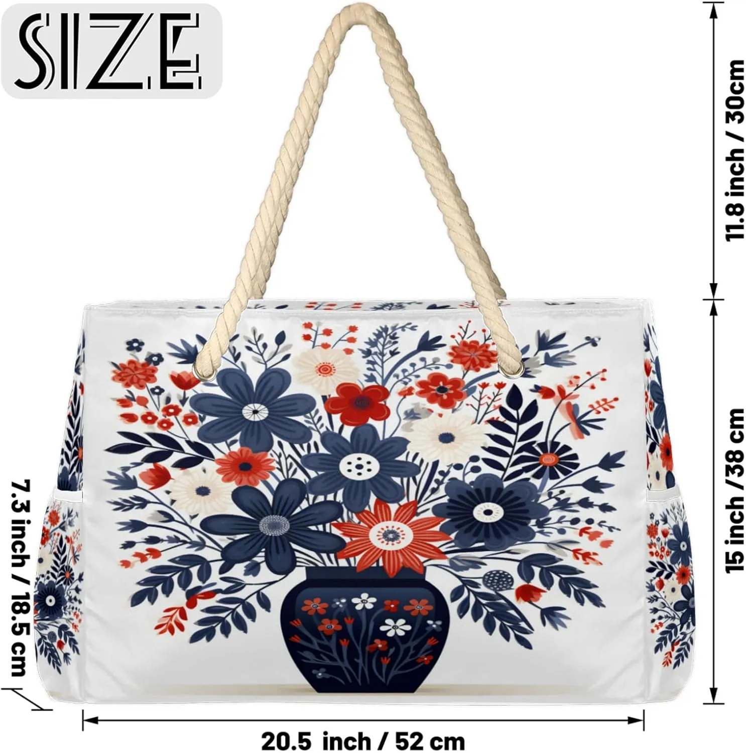Beach Bags for Women Large Beach Tote Bag, Waterproof Sandproof Swim Pool Bag with Zipper