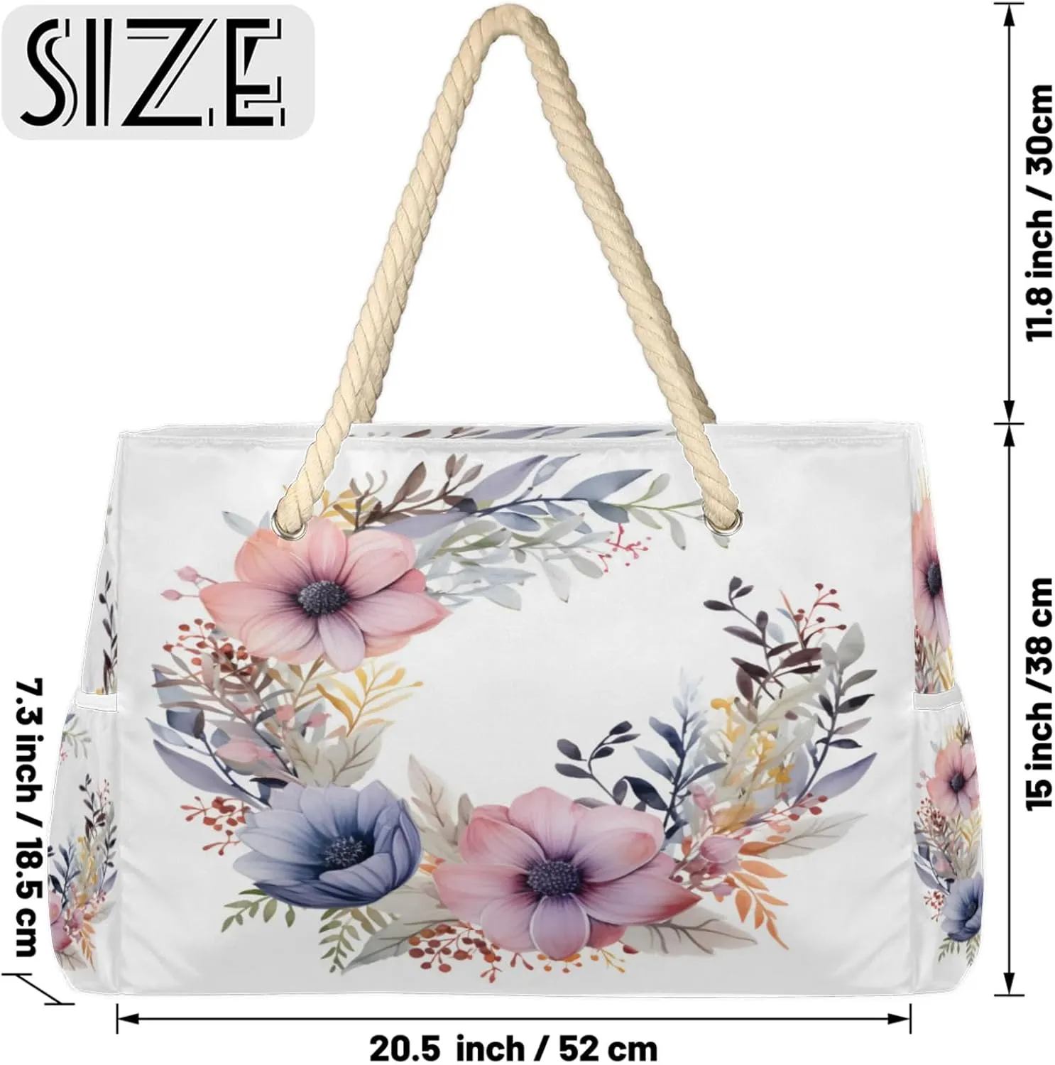 Beach Bags for Women Large Beach Tote Bag, Waterproof Sandproof Swim Pool Bag with Zipper