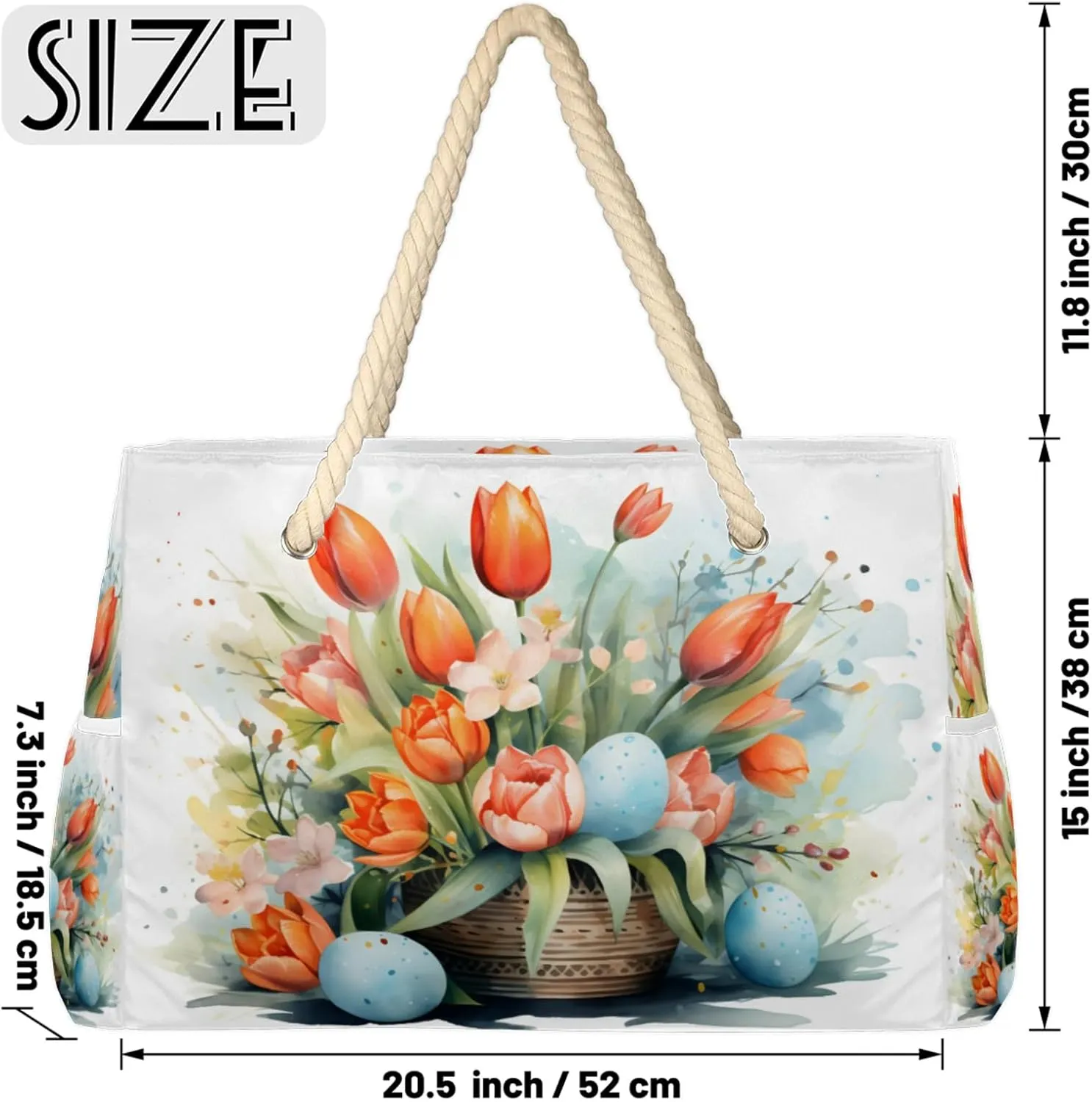 Beach Bags for Women Large Beach Tote Bag, Waterproof Sandproof Swim Pool Bag with Zipper