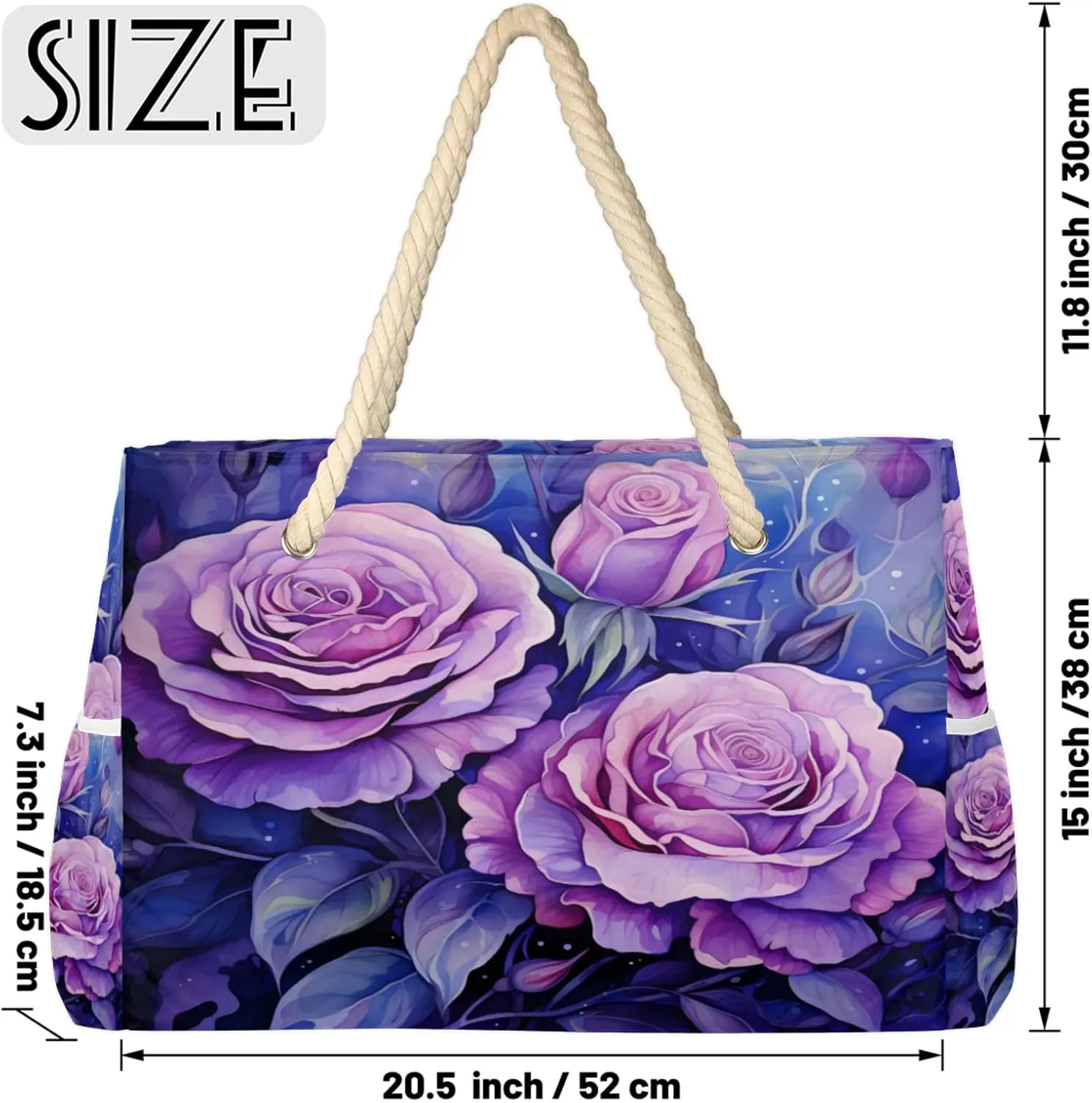 Beach Bags for Women Large Beach Tote Bag, Waterproof Sandproof Swim Pool Bag with Zipper