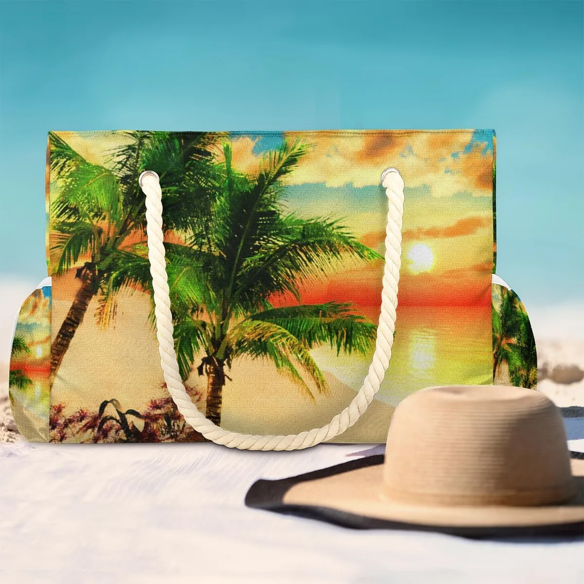 Beach Bags for Women Large Beach Tote Bag with Zipper Waterproof Sandproof Swim Pool Bag