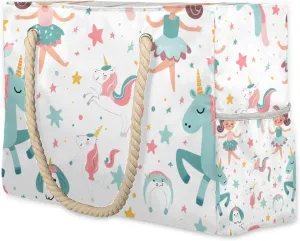 Beach Bags for Women Large Beach Tote Bag with Zipper Waterproof Sandproof Swim Pool Bag