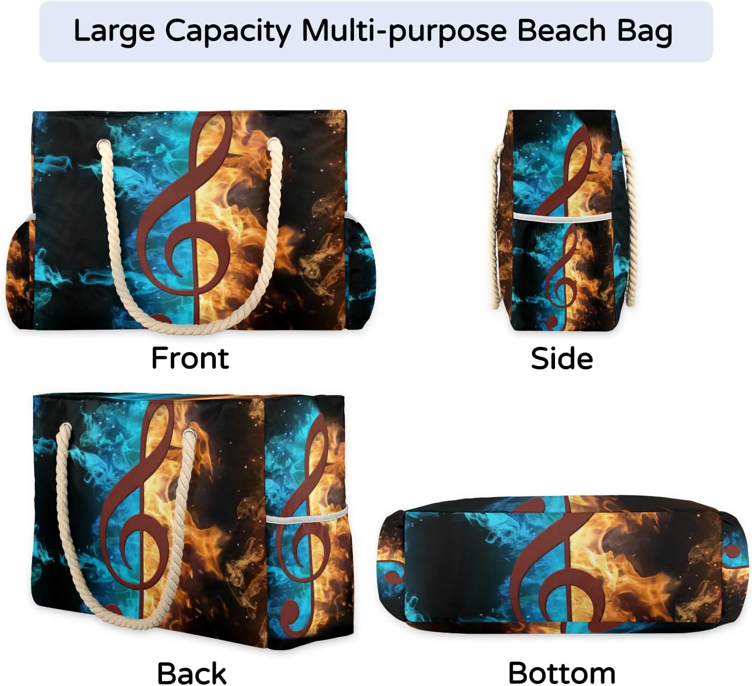 Beach Bags for Women Large Beach Tote Bag with Zipper Waterproof Sandproof Swim Pool Bag