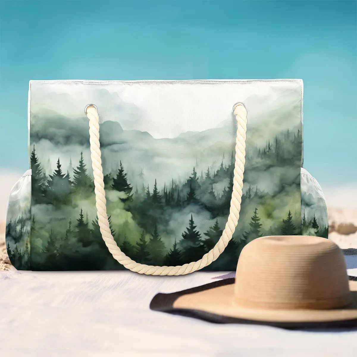 Beach Bags for Women Large Beach Tote Bag with Zipper Waterproof Sandproof Swim Pool Bag