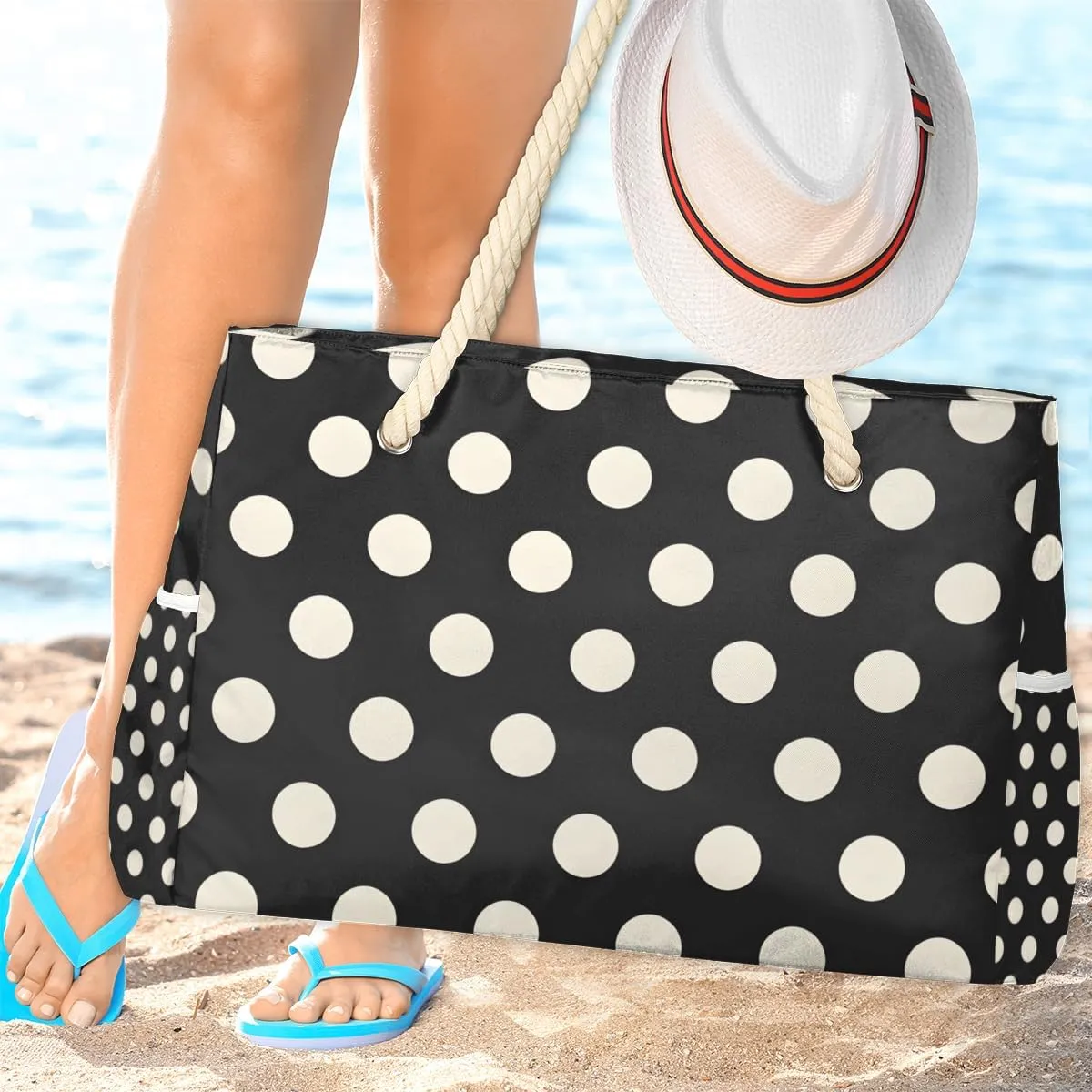 Beach Bags for Women Large Beach Tote Bag with Zipper Waterproof Sandproof Swim Pool Bag