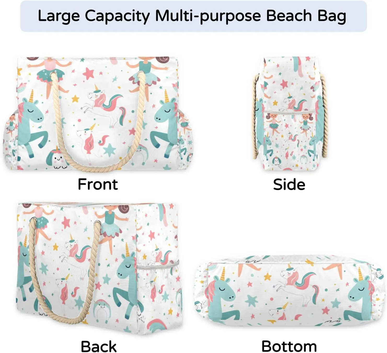 Beach Bags for Women Large Beach Tote Bag with Zipper Waterproof Sandproof Swim Pool Bag