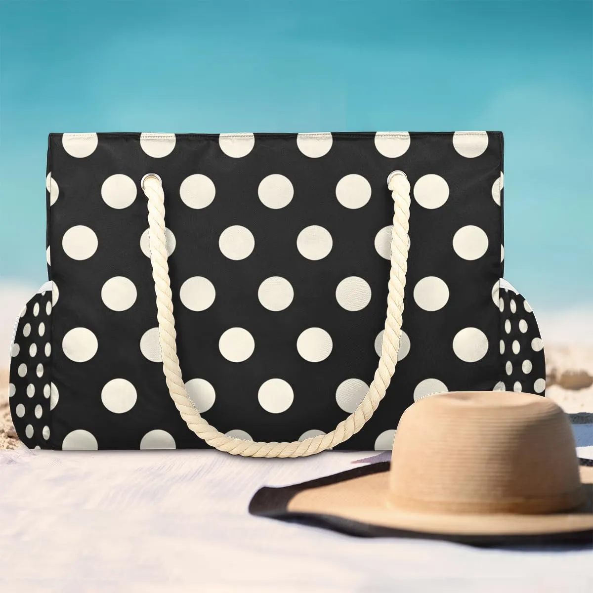 Beach Bags for Women Large Beach Tote Bag with Zipper Waterproof Sandproof Swim Pool Bag