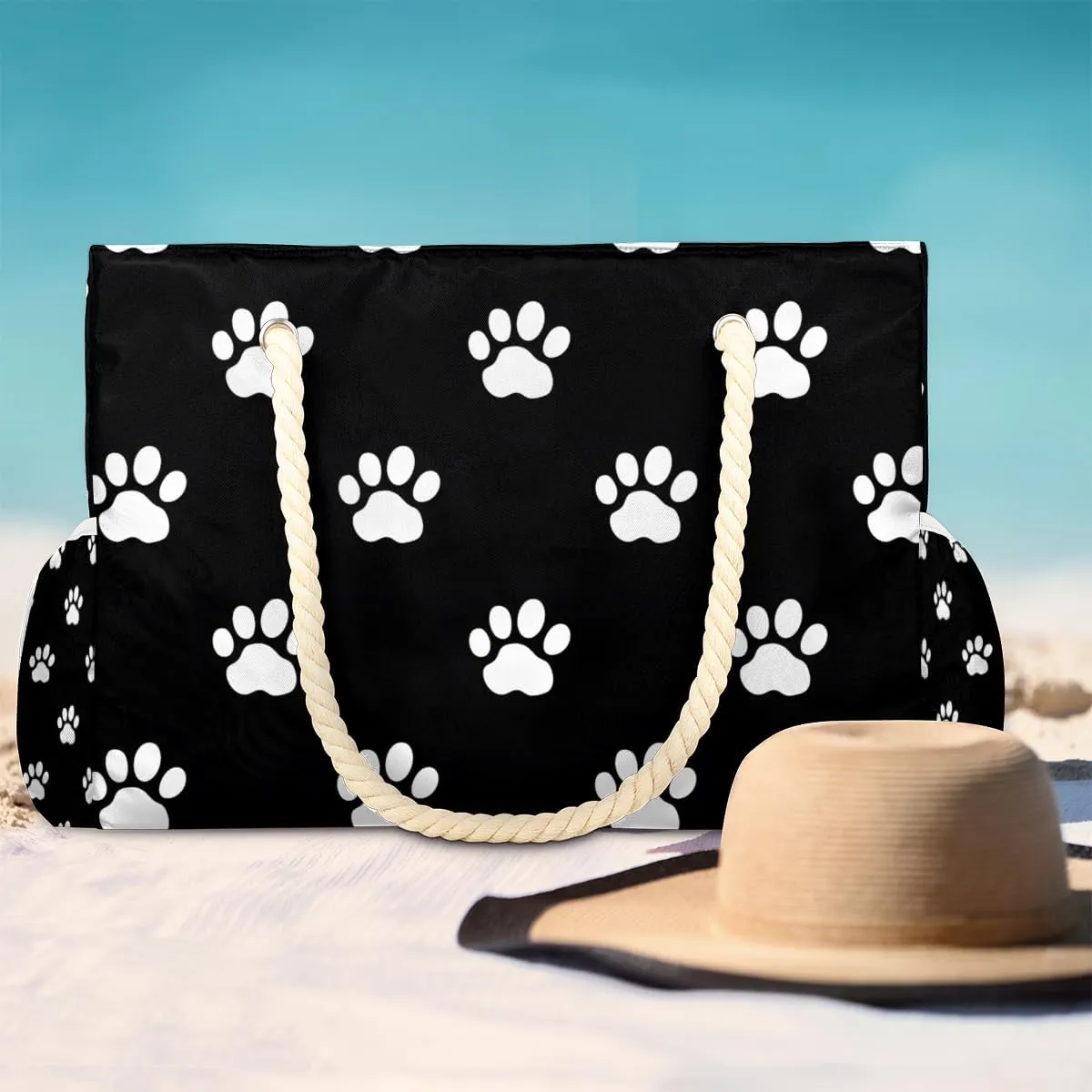 Beach Bags for Women Large Beach Tote Bag with Zipper Waterproof Sandproof Swim Pool Bag