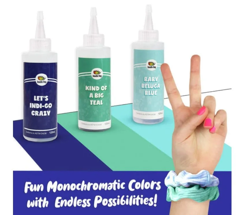 Beach Bum Blues: Tie Dye Kit (3-Pack) | Doodle Hog