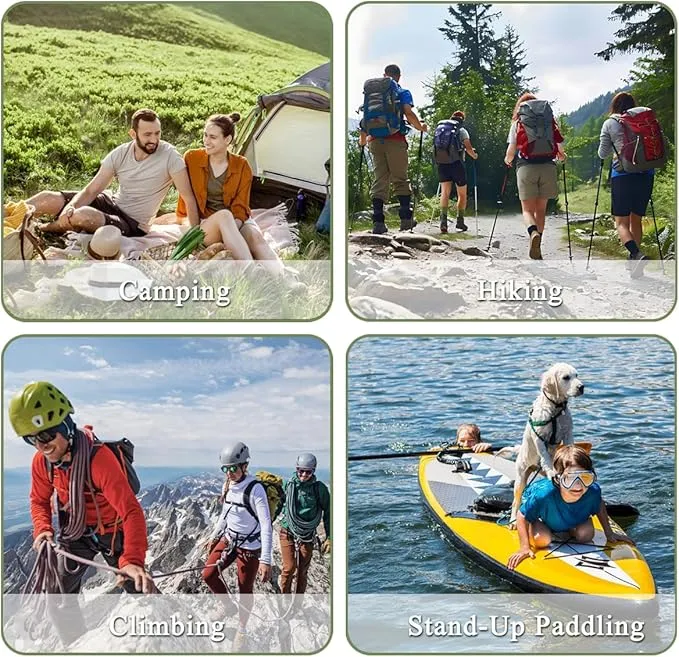 Bear Food Bag Hanging System, Bear Bags for Food Backpacking, 10L Waterproof Bear Bag, Nylon Ropes, Clips, Rock Pouch, Storage Food Bag and Manual Vacuum Pump Camping Bear Protection Products