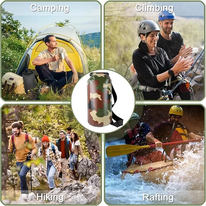 Bear Food Bag Hanging System, Ultralight Camping Bear Bag Kit Include 10L Waterproof Bear Bag, Pulley System with Survival Utility Ropes, Clips, Rock Pouch and Instructions