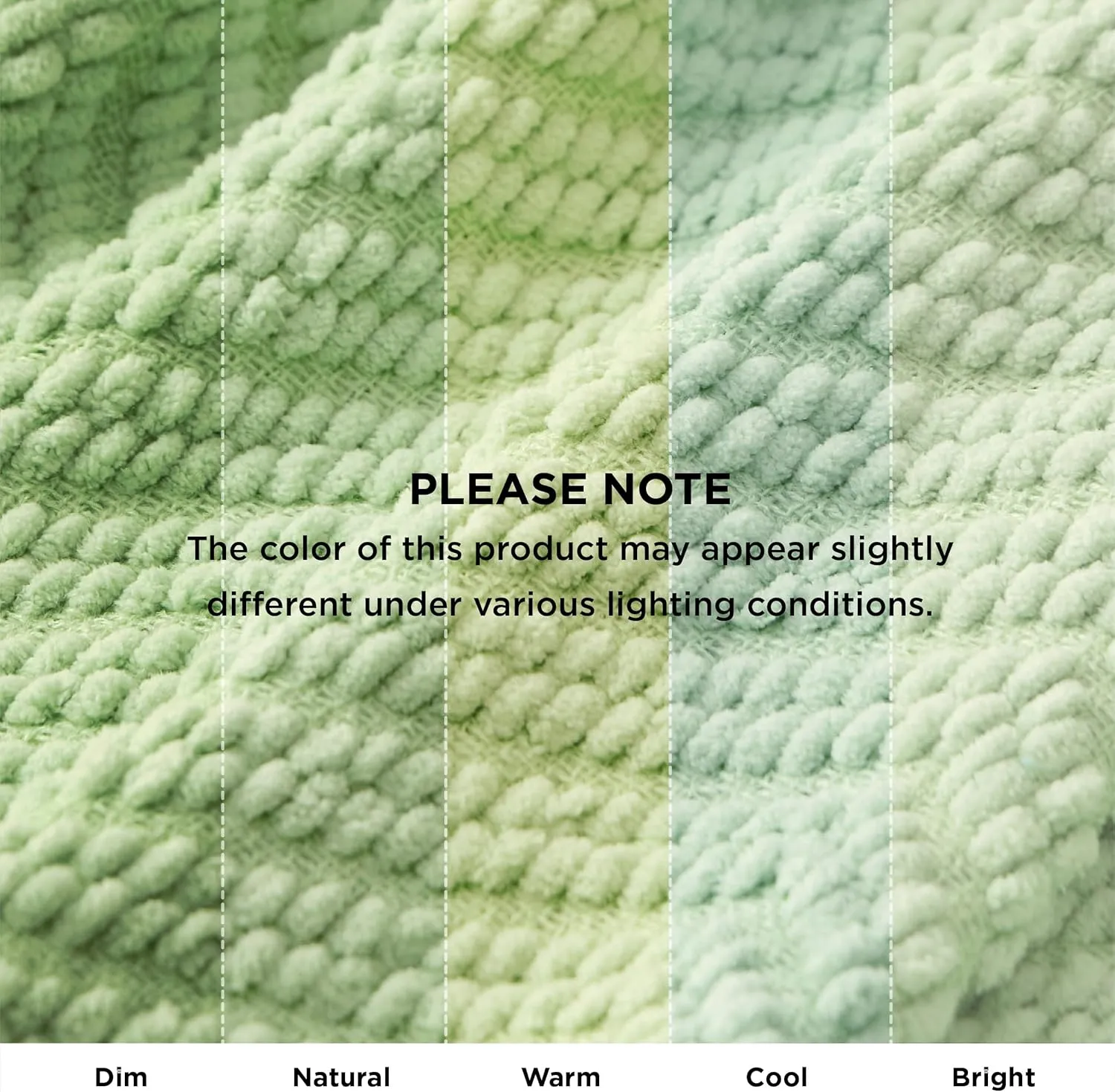 Bedsure Throw Blankets for Couch - Textured Chunky Knit Woven Chenille Blanket - Super Soft, Warm Decorative Boho Throw with Tassels for Bed, Sofa and Living Room Decor, Light Green, 50x60 Inches