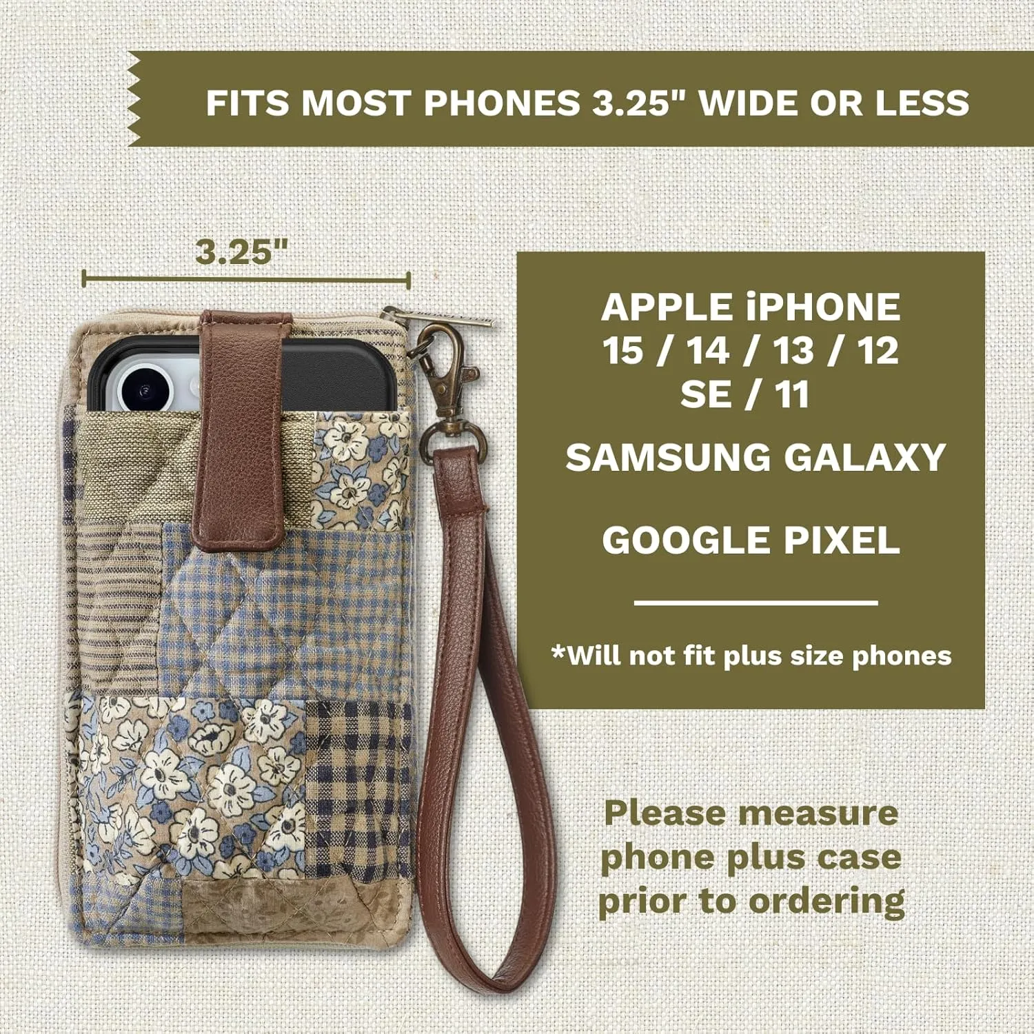 Bella Taylor Cell Phone Wristlet Wallet for Women with Smartphone Pocket and RFID Protection