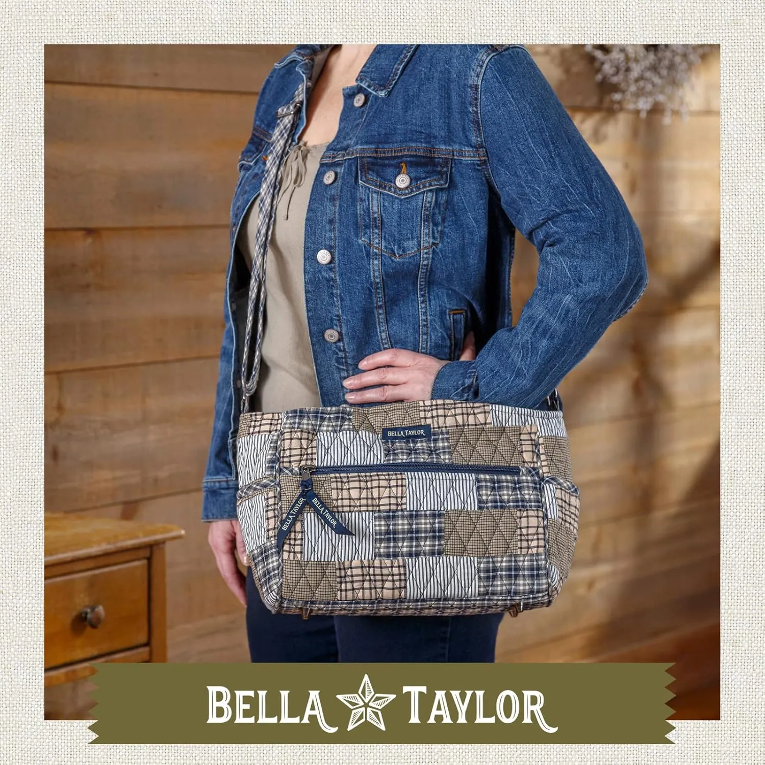 Bella Taylor Claire Crossbody Shoulder Bag, Multicompartment Purse for Women