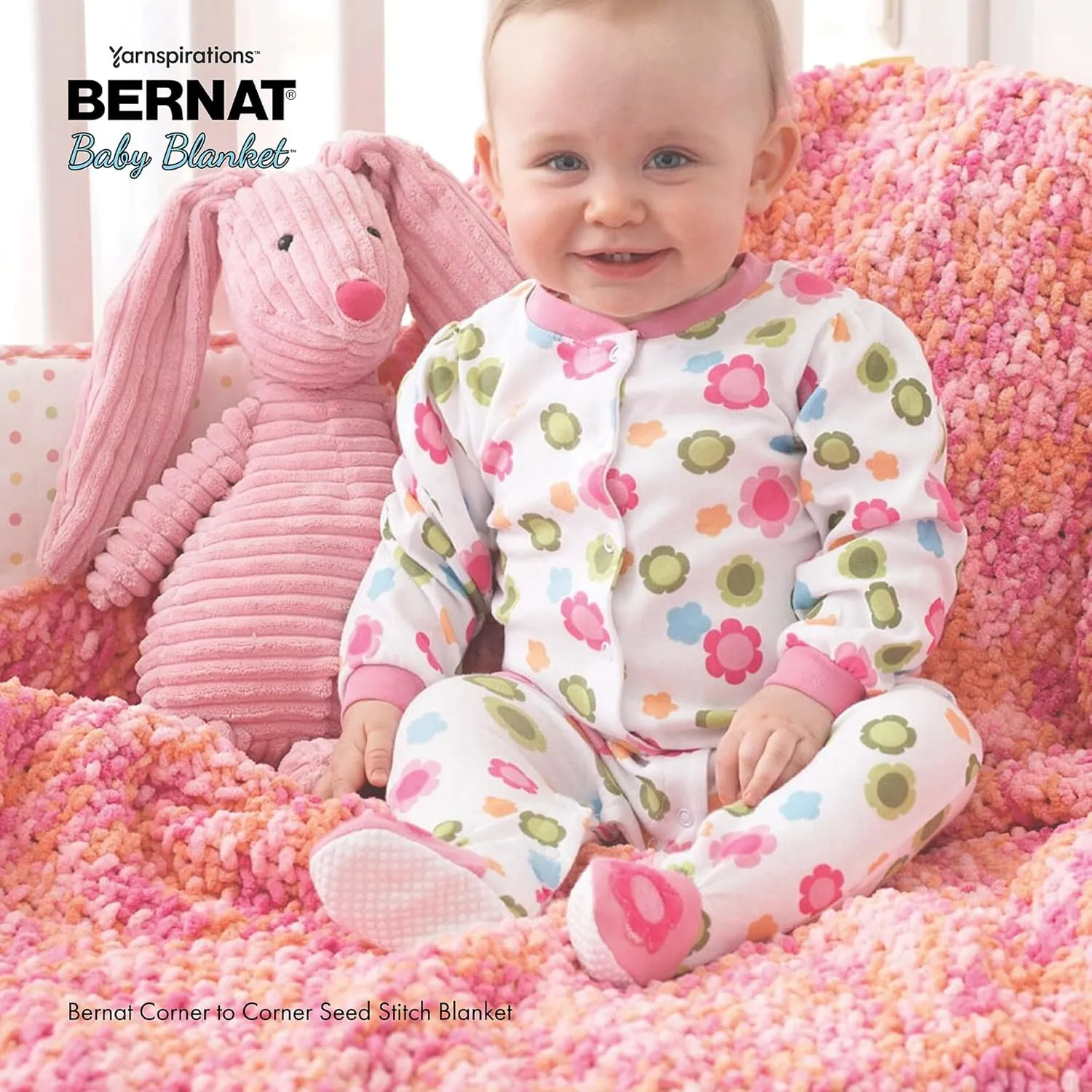 Bernat Baby Blanket Baby Blue Yarn - 3 Pack of 100g/3.5oz - Polyester - 6 Super Bulky - 72 Yards - Knitting/Crochet