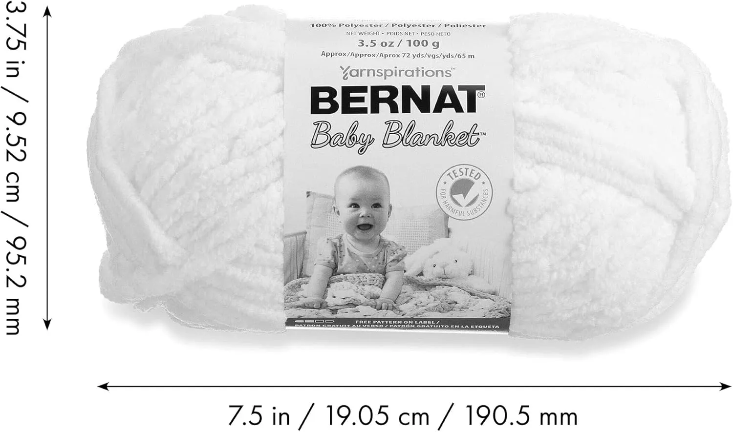 Bernat Baby Blanket Little Cosmos Yarn - 3 Pack of 100g/3.5oz - Polyester - 6 Super Bulky - 72 Yards - Knitting/Crochet