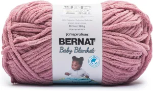 Bernat Baby Blanket Mellow Mauve Yarn - 1 Pack of 300g/10.5 oz - 100% Polyester - #6 Super Bulky - 220 Yards - Knitting/Crochet