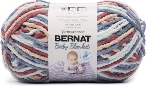 BERNAT BABY BLANKET YARN 300G 10.5 OZ, BUTTON ROSES