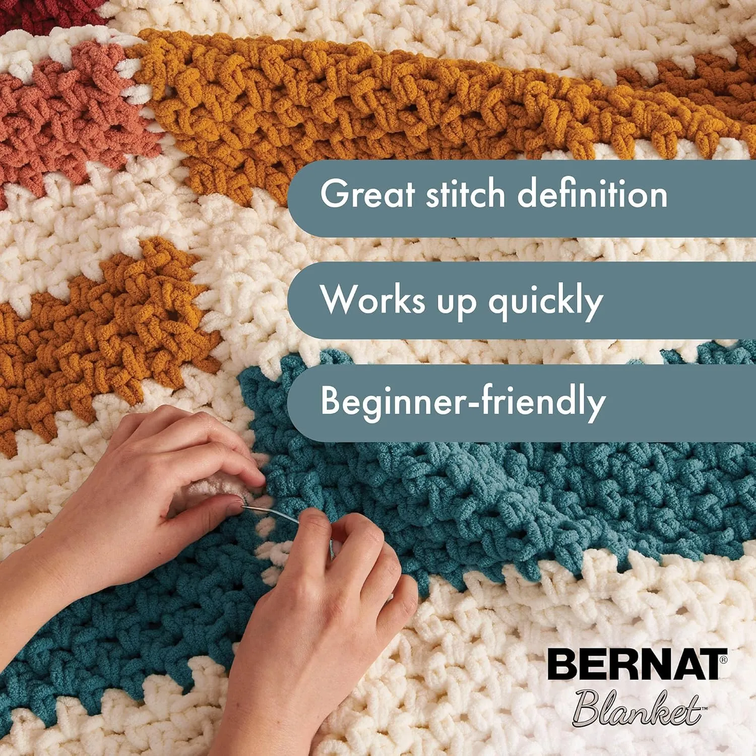 Bernat Blanket - 2 Pack of 220 Yards/10.5 oz Lotus 100% Polyester Yarn