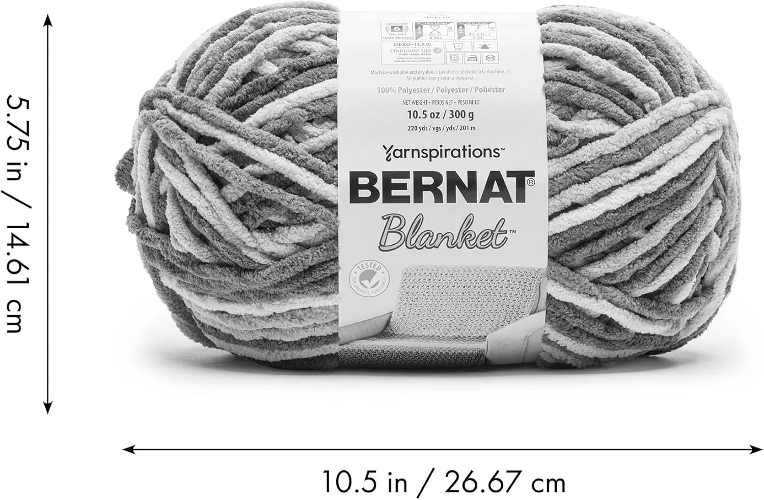 Bernat Blanket - 2 Pack of 220 Yards/10.5 oz Lotus 100% Polyester Yarn
