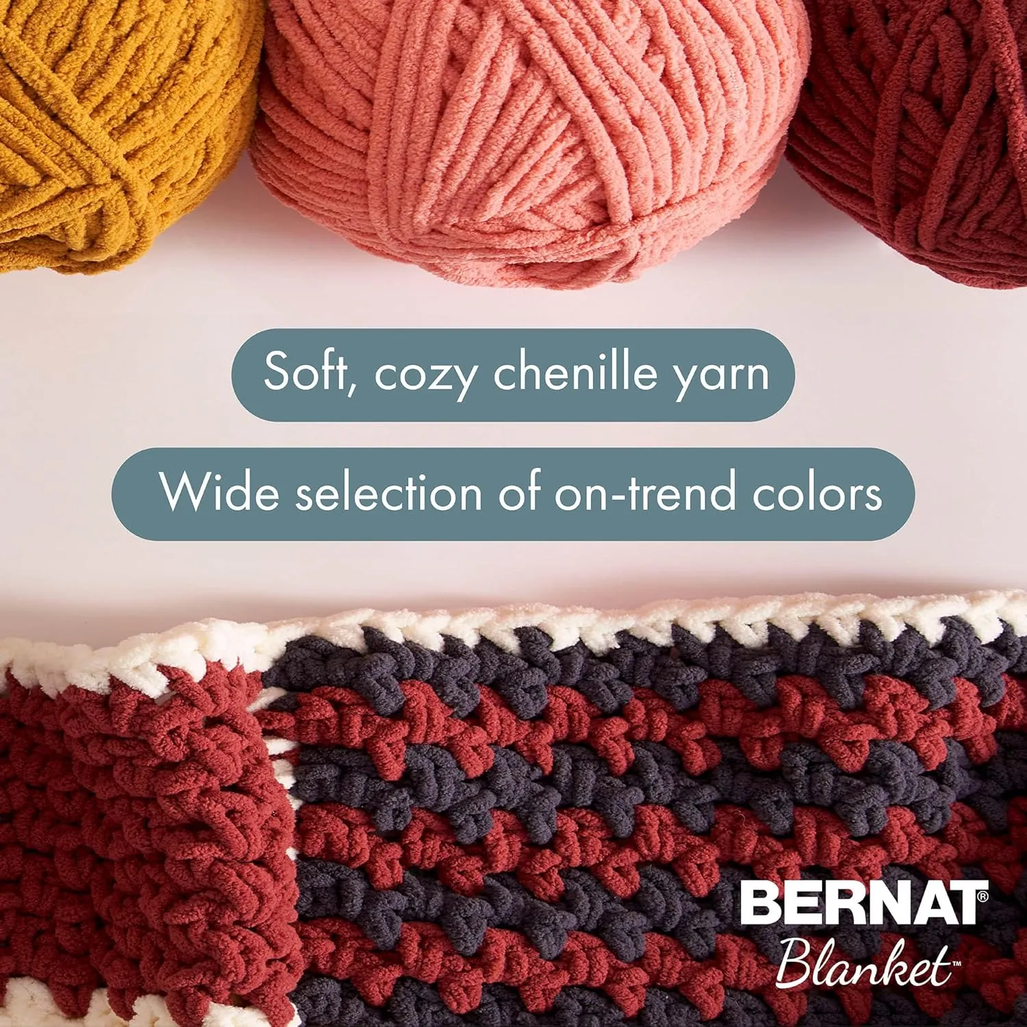 Bernat Blanket - 2 Pack of 220 Yards/10.5 oz Lotus 100% Polyester Yarn